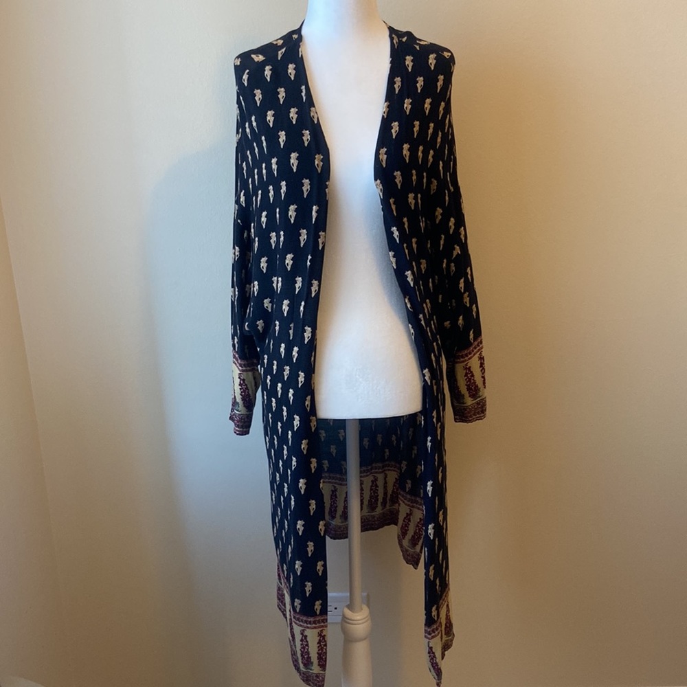 No Brand Cute Kimono Cover-Up with Pockets on both sides